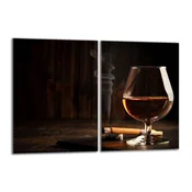 shumee Steklena zaščitna plošča za štedilnik 2x40x52 Vino