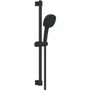 slomart Tuš set s 600 mm drsnikom za tuš, Tempesta Cube 110 kvadratna tuš glava z 2 curkoma, 1750 mm tuš cev, nastavljiv nosilec