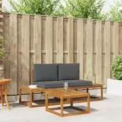 Set vanjskih sofa 3 kom. Prirodna