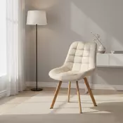 Trpezarijska stolica 1345 Victoria Svetlo Bez /Drvo metalne noge 575x455x850 ( 775-529 )