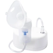 Omron Omron NE-810 Nebulizator - enostavna uporaba, bele barve, nizka hrupnost, vključeni otroška in odrasla maska, ter ustnik.