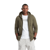OMBRE Moška bombažna majica BASIC majica BASIC majica BASIC olivna MDN126883 XXL