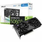 PNY GeForce RTX 5060 Ti 8GB Overclocked Dual Fan DLSS4 grafična kartica, PCIe 5.0, 1xHDMI 2.1b, 3xDisplayPort 2.1b - VCG5060T8DFXPB1-O