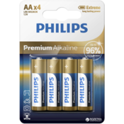 PHILIPS BATERIJA AA - PREMIUM ALKALINE BLISTER 4 KOS (LR6)