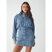 BWLDR Dolga srajca CANNES moder denim