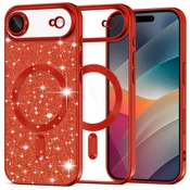TPU gel ovitek Techsuit Luxury Glitter MagSafe za iPhone Air - red