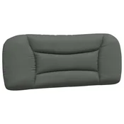 Vidaxl Blazina za vzglavje Hvar temno siva 100 cm blago