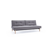 Kavč SPLITBACK SOFA BED s svetlo lesenimi nogicami-Temno siva
