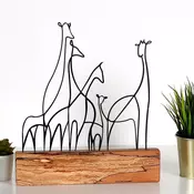 WALLXPERT Giraffe 3 Black