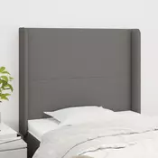 Uzglavlje s ušima tamnosivo 103x16x118/128 cm od tkanine
