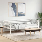 Dnevni krevet bez madraca bijeli 100x200 cm od masivne borovine