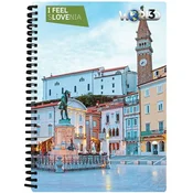 World 3D notebook A6 50L– Bled, spirala