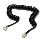 DIGITUS Telefonski kabel spirala 0,3m (2,0m) črn (pak/10) (AK-460101-020-S)