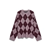 VERO MODA Pulover VMHALO jagoda/pastelno lila