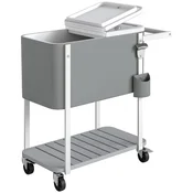 Homestar Voziček za hladilnik 56L prostornina 84x38x83 cm siva