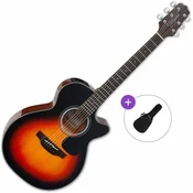 Takamine GF30CE-BSB Basic SET Brown Sunburst Elektroakustična jumbo