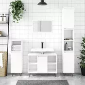 Vidaxl vidaXL Kopalniška omarica sijajno bela 80x33x60 cm