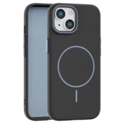 Leather Grip MagSafe maska za iPhone 14/15 Plus - Crna