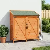 vidaXL Vrtno skladišče Rjava 106 x 56 x 113,5 cm Inženirski les