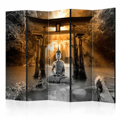 Paravan u 5 dijelova - Buddha Smile (Orange) II [Room Dividers] 225x172
