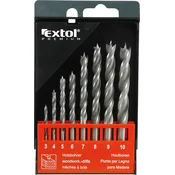 Extol Premium Svedri za les (8801221) wood drill bits, set of 8, ? 3-4-5-6-7-8-9-10mm, CrV
