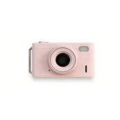 INF Retro mini digitalni fotoaparat z zaslonom na preklop – 180° zaslon za selfije, 1080P AVI, EIS, podpora MicroSD do 512 GB Roza, (5000282794)