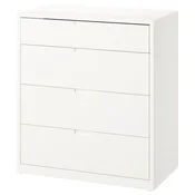 TONSTAD Predalnik s 4 predali, krem bela, 82x47x91 cm