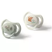 BabyOno Take Care Symmetrical Silicone Soothers duda Day & Night 6-18m+ 2 kos