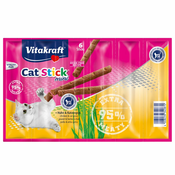 6 x 6 g Vitakraft Cat Stick Mini za mačke - piščanec & trava za mačke