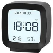 Verkgroup LCD budilka s prikazom temperature datuma vlage črna