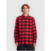 Volcom Caden Plaid Shirt lifeguard red