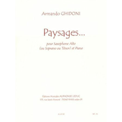 GHIDONI:PAYSAGES FOR SAXOPHONE ALTO AND PIANO