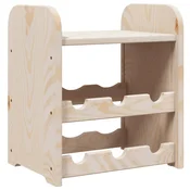 Vidaxl Stojalo za vino z zgornjo ploščo 33x25x37 cm trdna borovina
