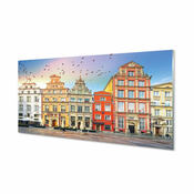 tulup.si Stenska plošča za kuhinjo Gdansk stare mestne stavbe 140x70 cm