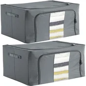 Gockowiak ORGANIZATOR ZA ODEJO, POSTELJNINO, OBLAČILA, ODEJE, KOMPLET ORGANIZATORJEV, 2-DELNI