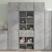Visoka komoda boja betona 70x42,5x185 cm od konstruiranog drva