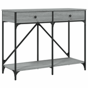 MAISON CHIC Konzolna mizica - miza ob steni siva sonoma 100x39x78,5 cm inženirski les, (21785867)