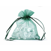 Darilna vrečka 9x11 cm organza - zelena jelka (100 kosov)