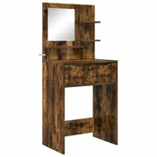 Vidaxl Toaletne mize za spalnice Dimljeni oreh 80 x 39,6 x 135 cm