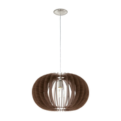 Eglo 95025 - Luster na sajli STELLATO 1xE27/60W/230V braon