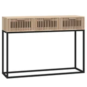 Vidaxl Konzolna mizica 105x30x75 cm inženirski les in železo