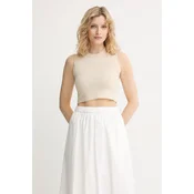 Weekend Max Mara Crop top ženski z viskozo