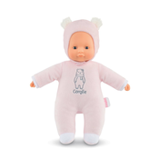 Lutka medvjedić Sweet Heart Pink Bear Corolle plavih očiju s uklonjivom kapuljačom s ušima 30 cm ružičasti od 9 mjes