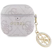 Ovitek Guess 4G Strass Charm case for AirPods 4 pink (GUA4P4E4CDP)
