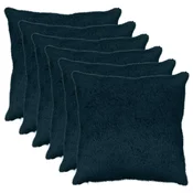 Vidaxl Prevleka za blazino 6 kos HEERLEN Temno modra 65 x 65 cm