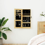 Greatstore Omarica za nakit z ogledalom stenska 30x8,5x67 cm