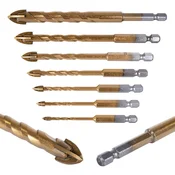 Set svedrov za steklo in keramiko HEX 7 kosov 61572