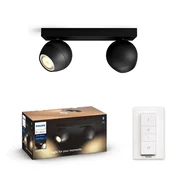 ŽARNICA PHILIPS HUE Buckram 2x5W 230V ČRNA 8719514339088