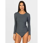 zd ZERO DEFECTS Spodnja majica Artemisa Long-sleeve Soy fiber temno siva