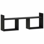 vidaXL Stenska polica Črni hrast 90 x 17 x 32 cm Inženirski les